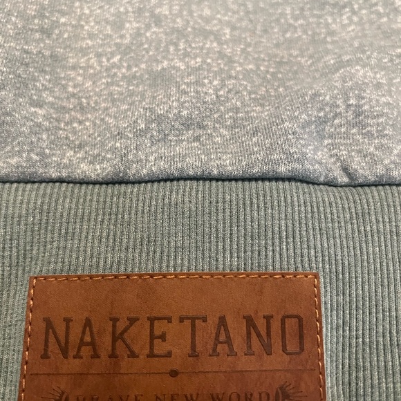 Naketano Blue Hoodie with Brown Patch - Picture 7 of 9